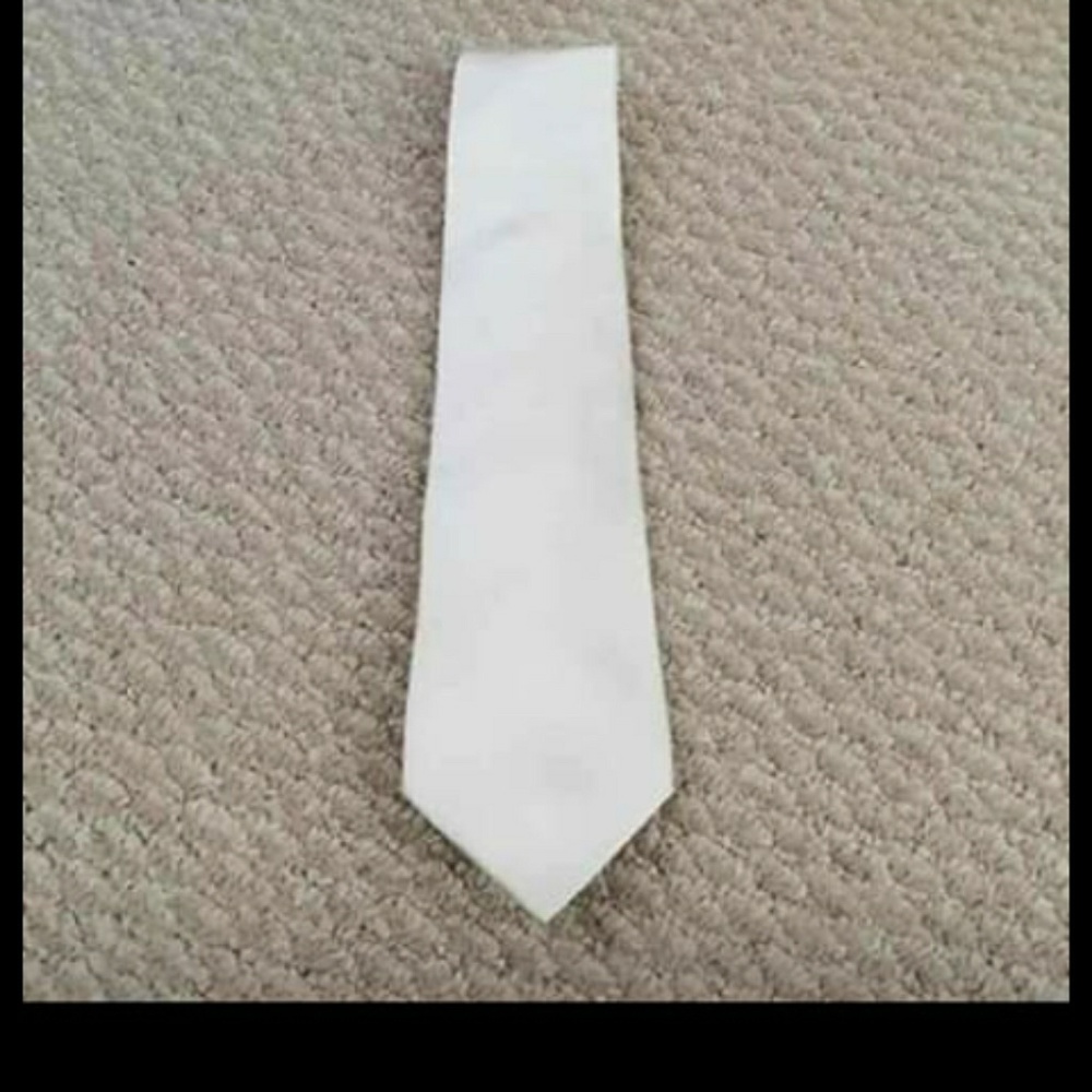 White satin tie